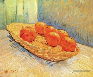  Vincent Peintre - Nature morte avec panier et six oranges Vincent van Gogh